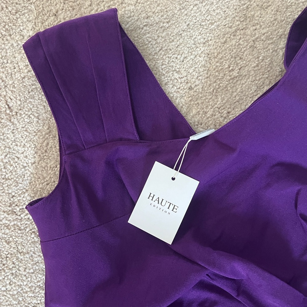 Haute Edition Retro Sleeveless Bodycon Purple Dress - Picture 6 of 6